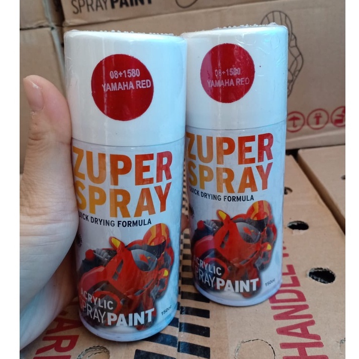 Zuper Spray Paint Pilok Pilox Warna Yamaha Red / Candy Red / Merah Candytone (P 08+1580) 150cc/150ml