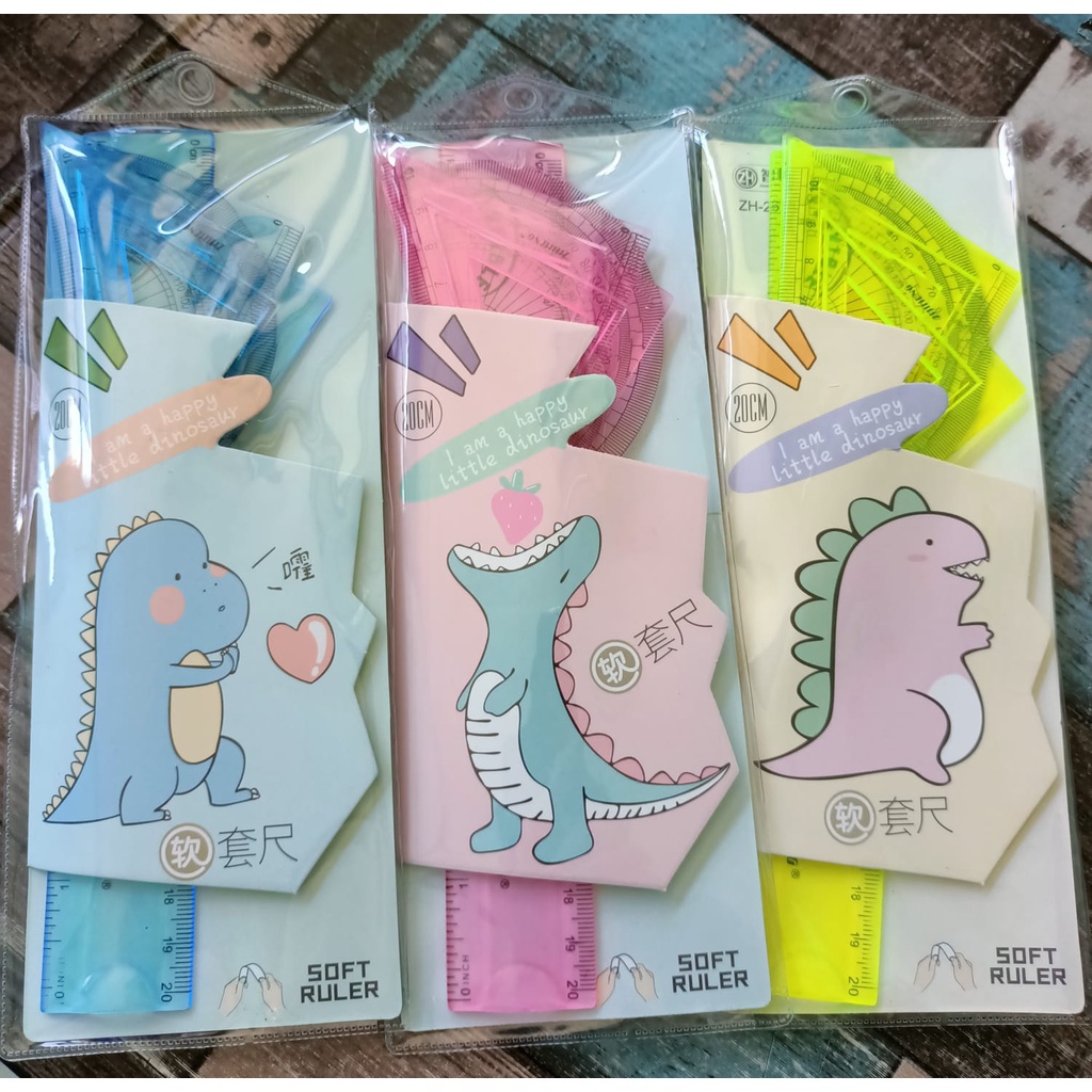 

Penggaris Busur Pengaris Segitiga Set Ruler Dalam Dompet Dinosaurus Model Dompet Lucu-342