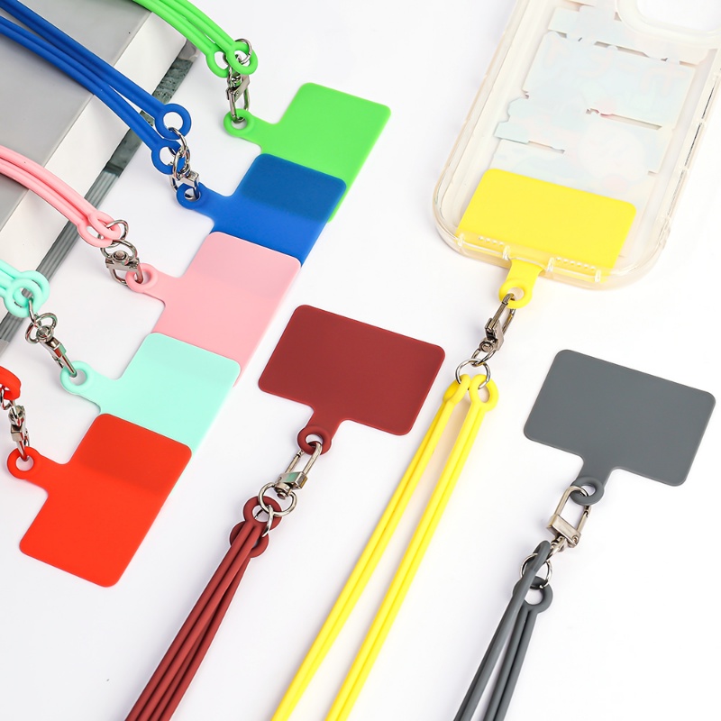 Baru Tarik-Tahan Air Non-deformation Anti-loss Silicone Card Lanyard Universal Kuat Elastis Adjustable Ultra-Tipis Patch Strap