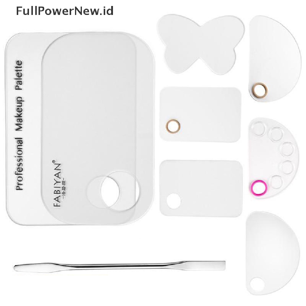 Power Acrylic Clear Palet Makeup Spatula Batang Makeup Mixing Nail Art Alat Set ID