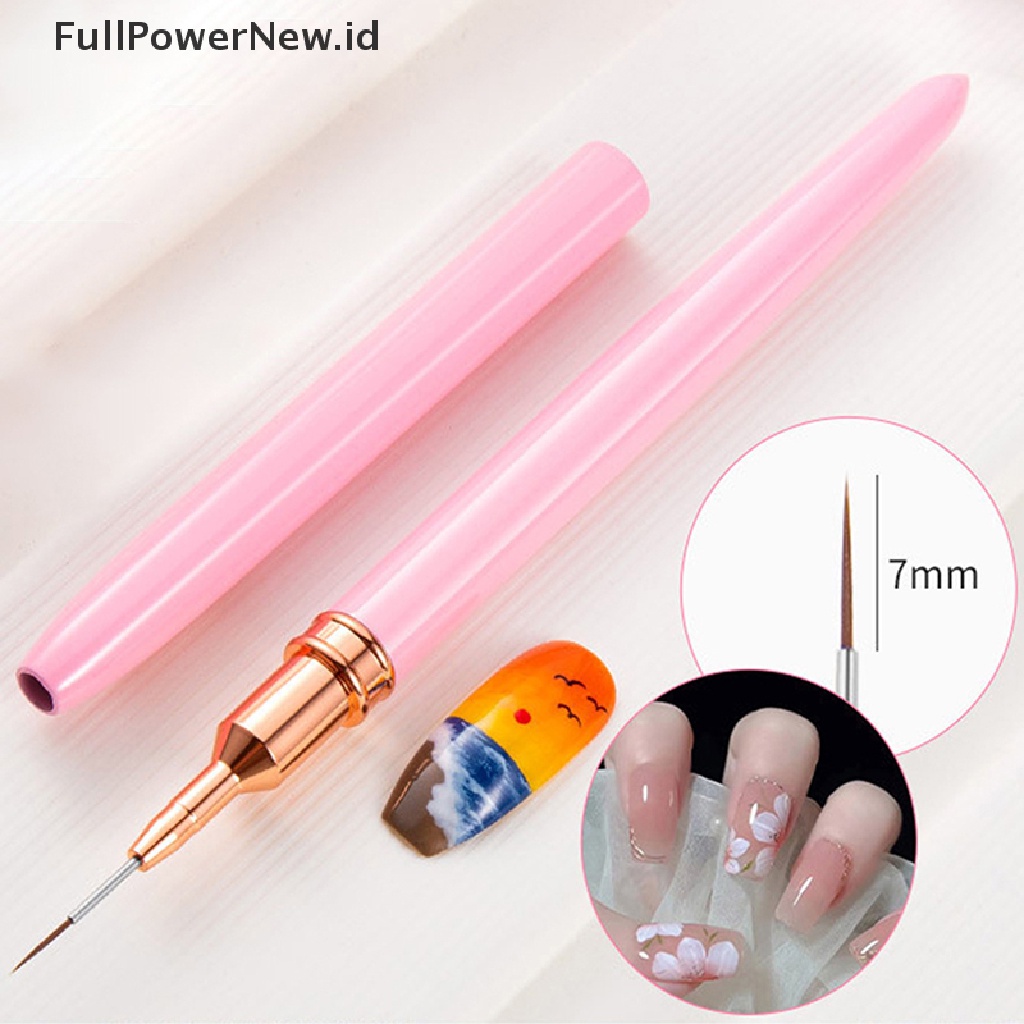 Power 1PC Nail Art Liner Pager Pen 3D Tips DIY Acrylic UV Gel Brushes Menggambar ID