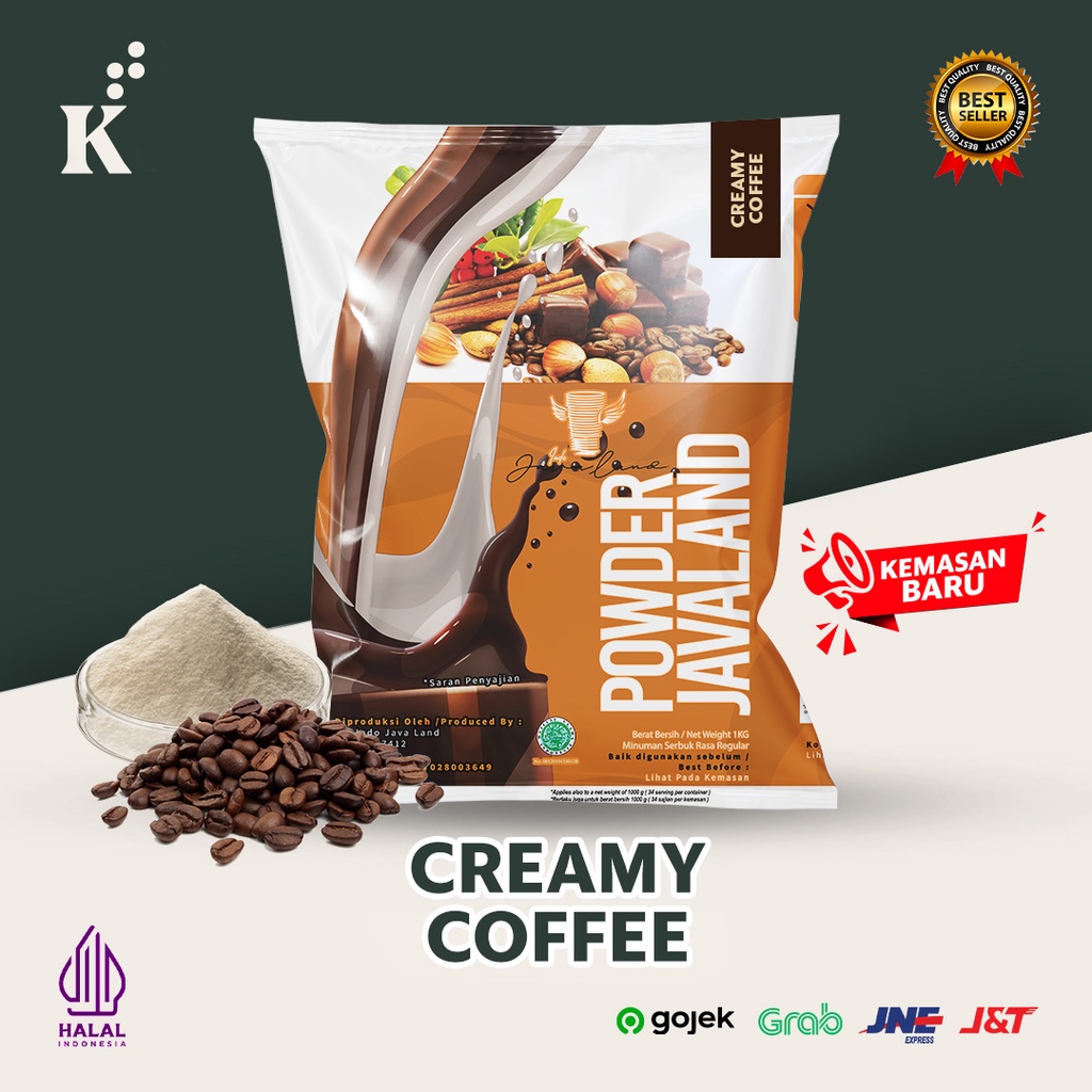 

[Ready-Stock] Bubuk Minuman Bubble Powder Drink Creamy Coffee ORIGINAL Javaland 1kg