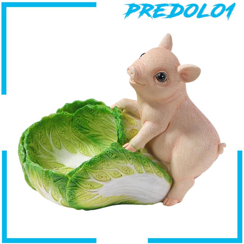 [Predolo1] Mangkuk Penyimpanan Patung Celeng Kreatif Tempat Kunci Patung Hewan Serbaguna