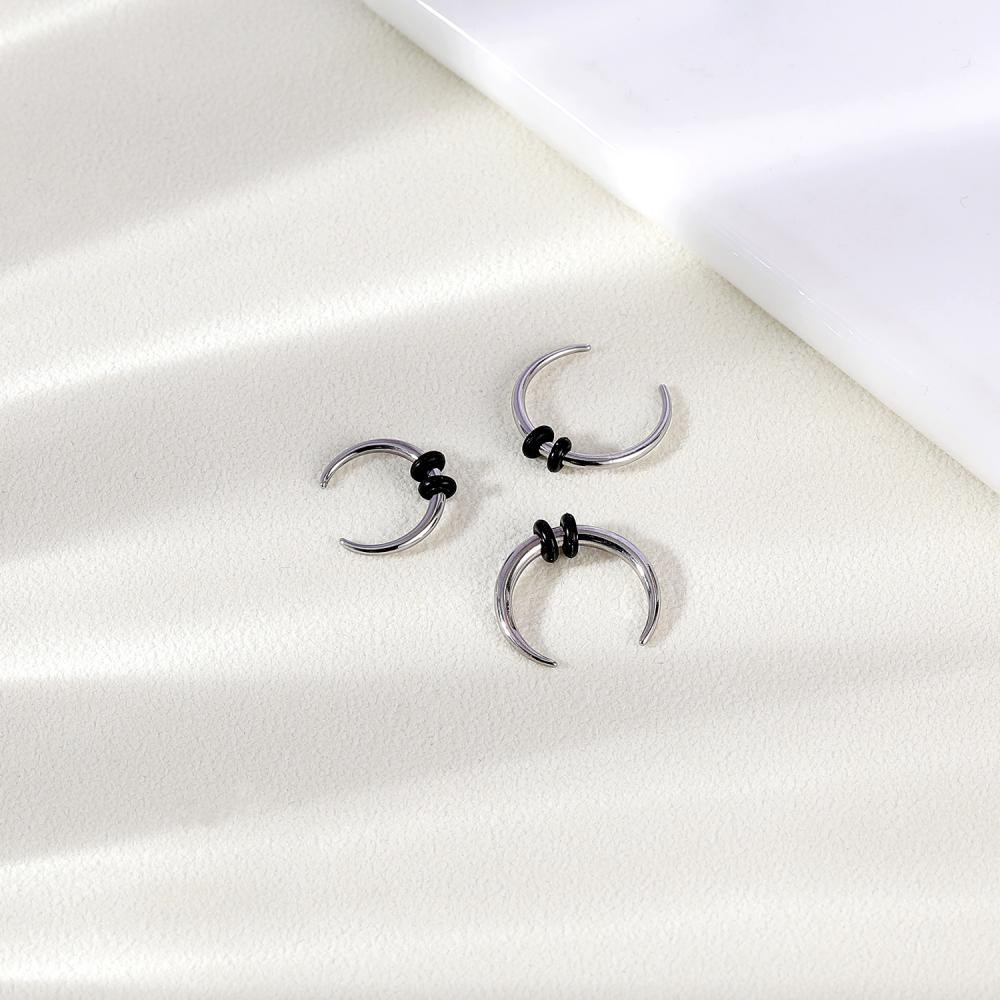 1pc14/16g Tanduk Ox Vintage Nose Septum Ring Stainelss Steel Tapal Kuda Hidung Tindik Lancip Tandu Hidung Expander