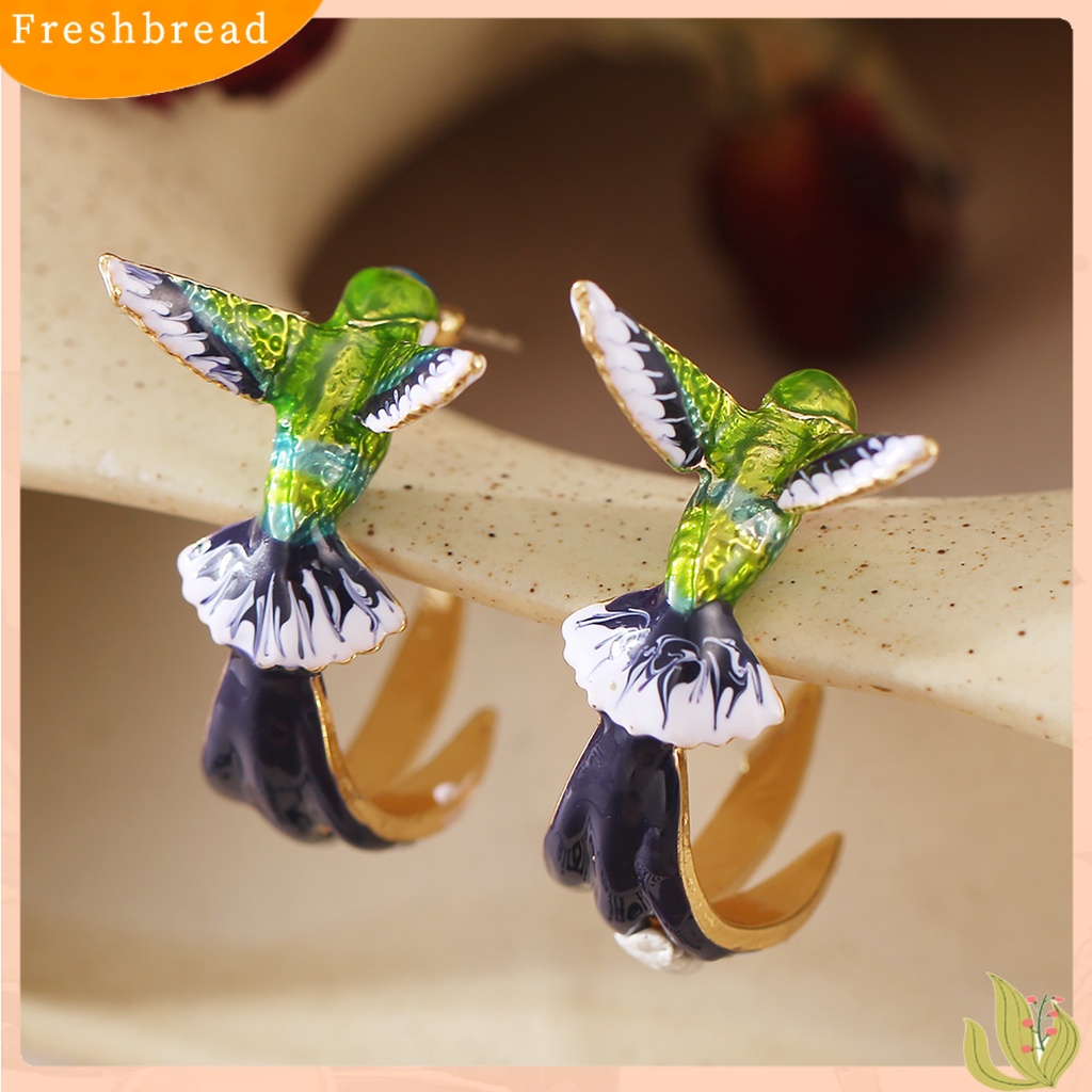 {In Stock} Cincin Telinga Hadiah Romantis Sempurna Aksesori Perhiasan Hummingbird Ear Studs Gift Untuk Ruang Tamu