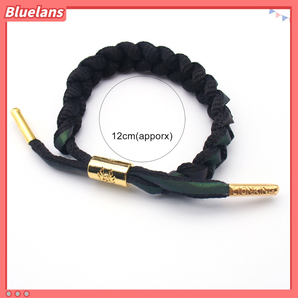 {In Stock} Adjustable Handmade Anyaman Hologram Reflektif Gelang Dikepang Gelang Aksesoris Fashion