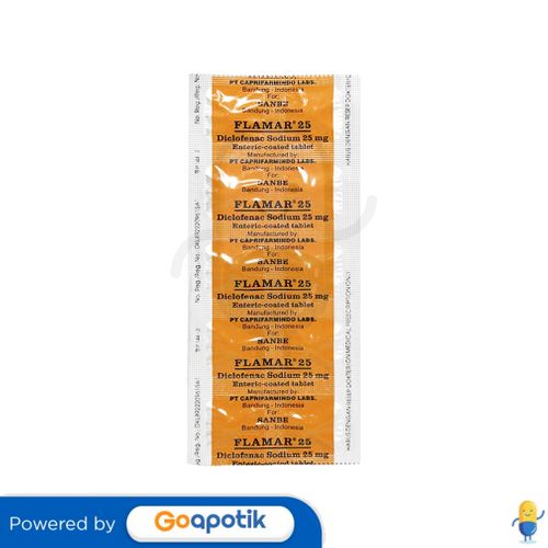 FLAMAR 25 MG STRIP 10 TABLET