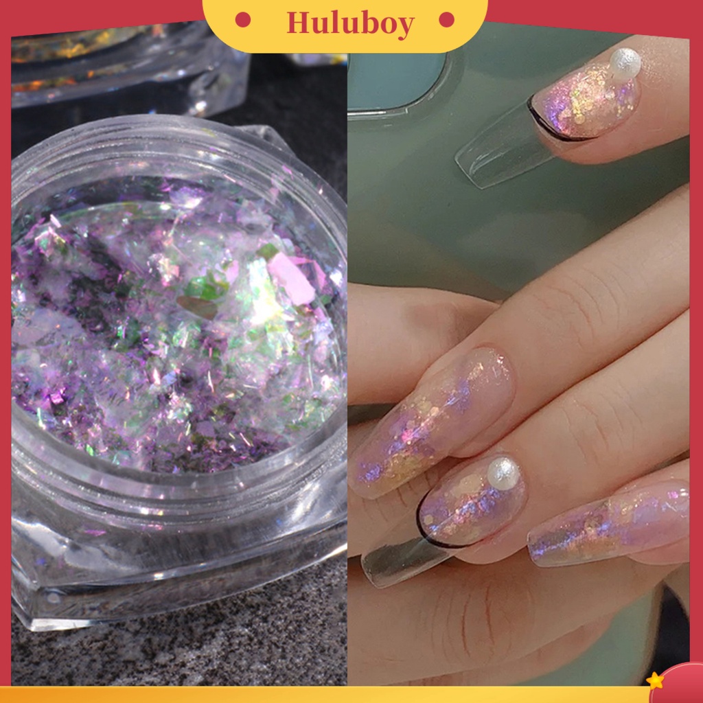 {In Stock} 1botol Manicure Glitter Tidak Berbahaya Portable Nyaman Cellophane Nail Art Payet Pecah Untuk Perempuan
