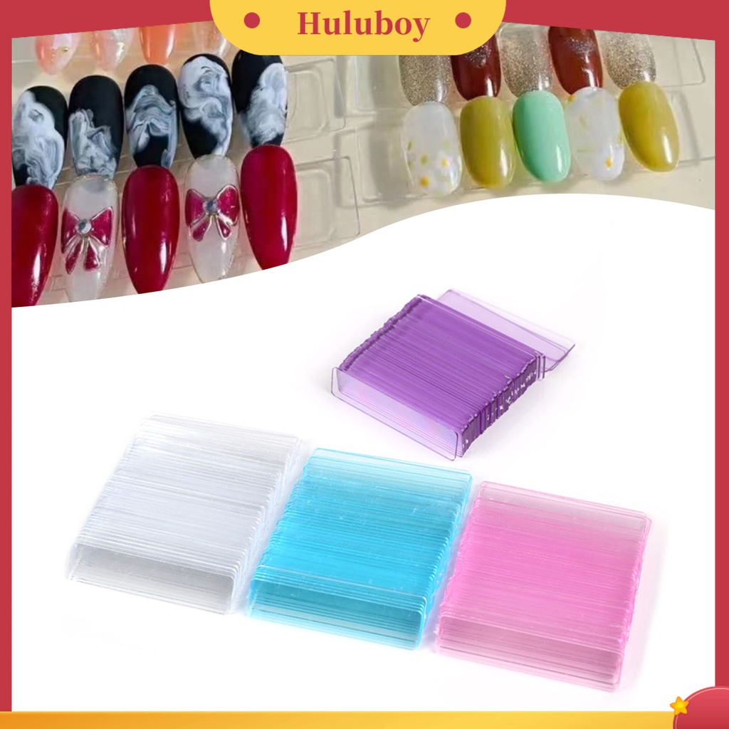 {In Stock} 50Pcs Nail Display Stand Reusable Smooth Edge Vivid Color Burr Free Ultra-Light Dekorasi Akrilik Nail Art Display Stand Gel Polish Holder Strip Untuk Salon Kuku