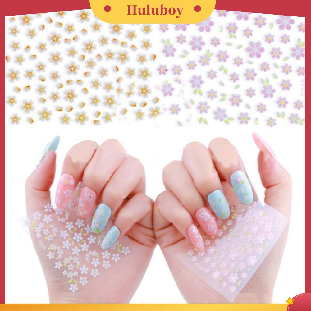 {In Stock} 10lembar Stiker Nail Art Bunga Fashion DIY Decal Gaya Campur Manicure Decor