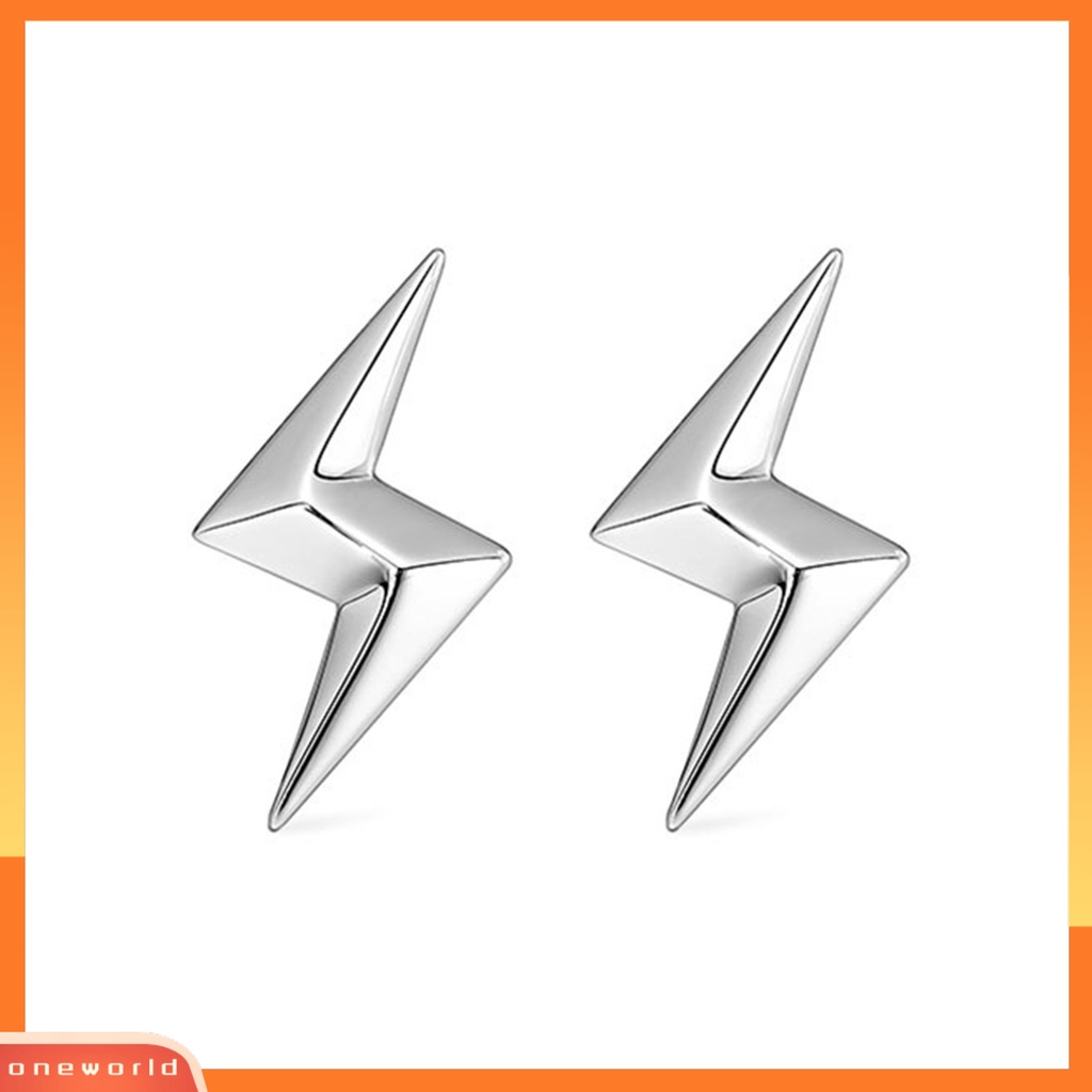 [OWR] 1pc/1pasang Ear Studs Personality Tindik Tiga Dimensi Kelas Tinggi Geometris Hias Nikel Gratis Pria Keren Keren Anting-Anting Perhiasan Aksesori