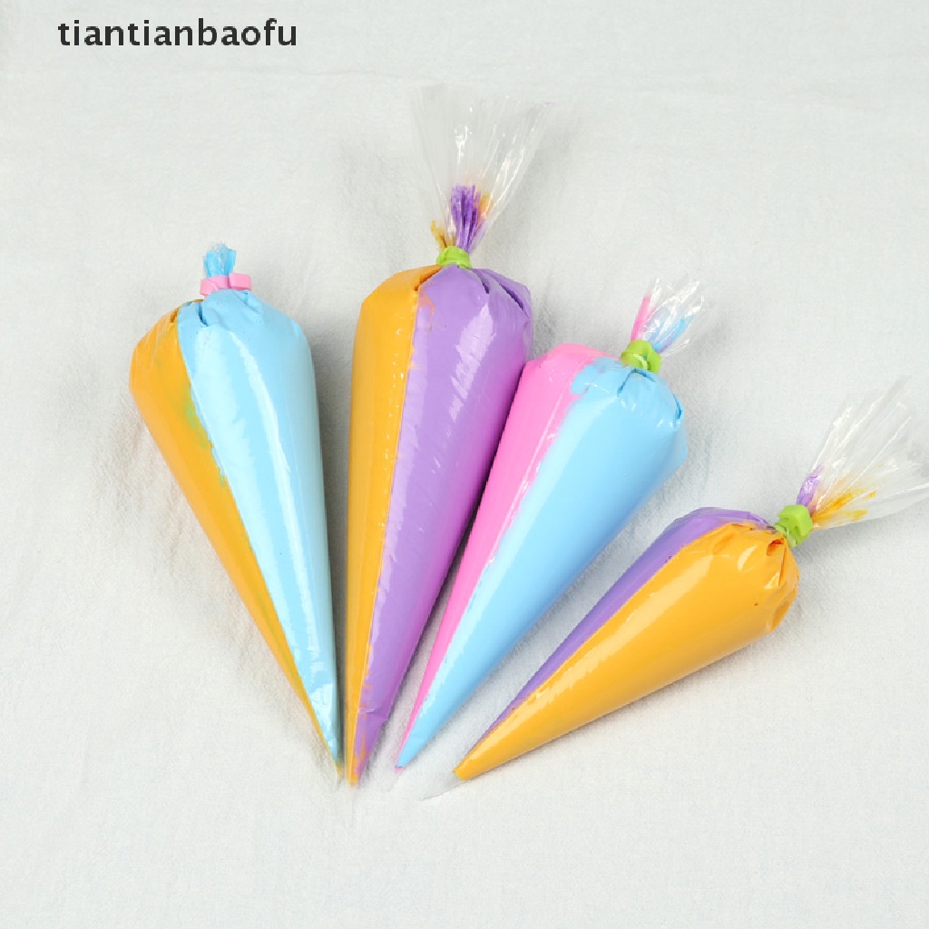 [tiantianbaofu] 50/100pcs Duawarna Pastry Bag Pastry Menebal Pastry Cup Cake Tools Butik