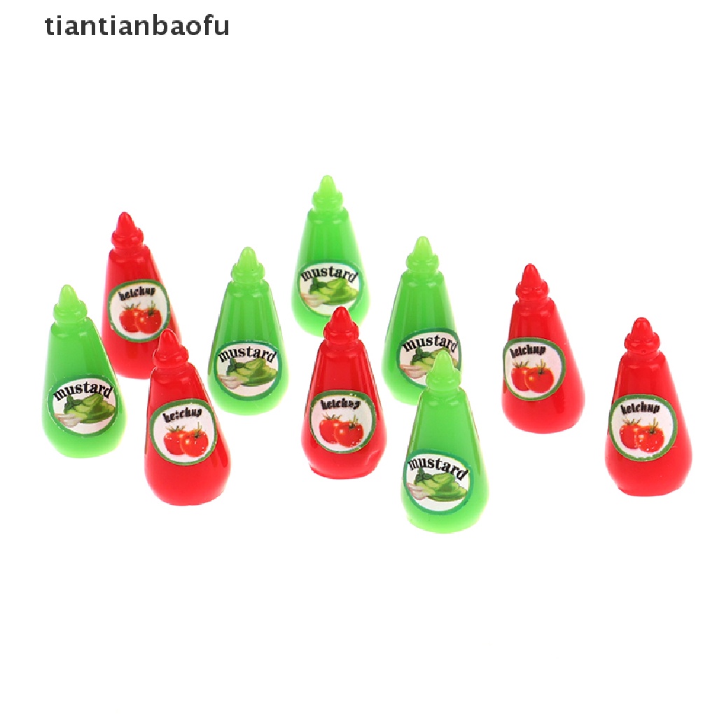 [tiantianbaofu] Dekorasi Dapur Rumah Boneka Botol Saus mini model shoog Alat Peraga Adegan Butik