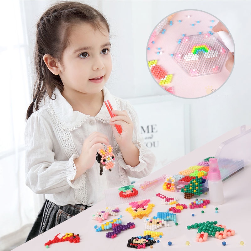 4400/2400/1000 Mainan Edukasi - Kerajinan Tangan - Aquabeads Set / Aquabead Hadiah Anak-anak Puzzle DIY