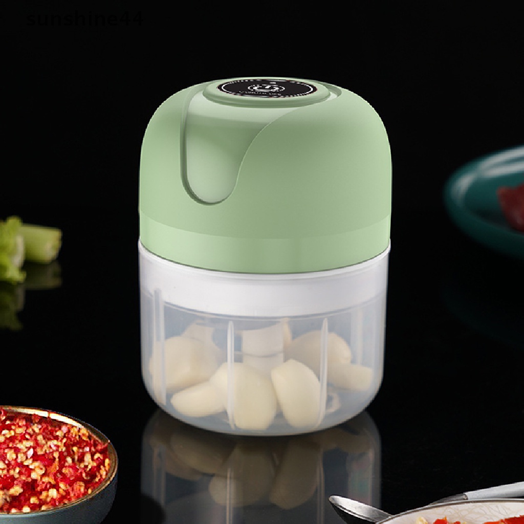 Sunshine Rechargable Garlic Chopper Pasta Mesin Penggiling Daging Mincer Crusher Masher ID