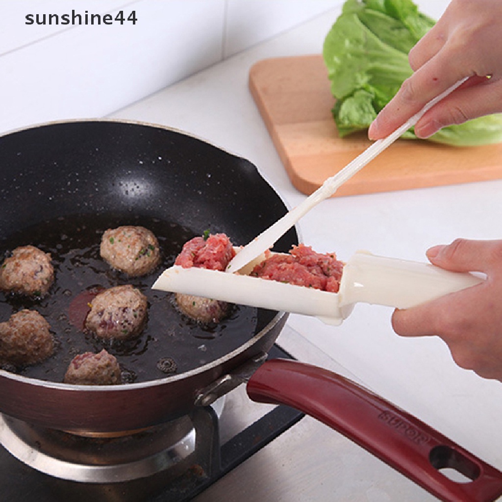 Sunshine 2Set Alat Pembuat Bakso Plastik Set Ikan Goreng Beaf Meat Making Balls Cetakan Sendok Meat Tools Gadget Dapur Aksesoris Masak ID