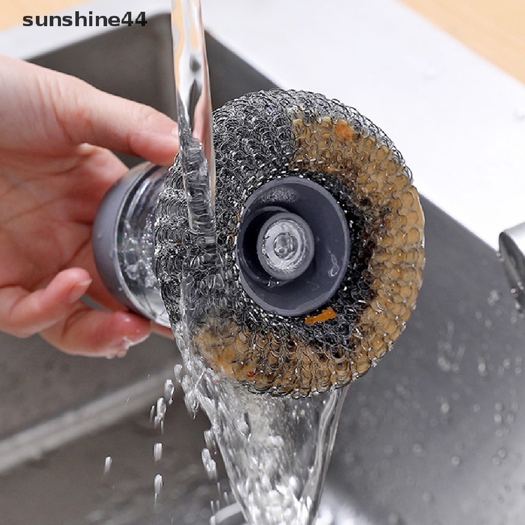 Sunshine Sikat Pembersih Dispenser Sabun Otomatis Push type Soap Dish Washing Cleaner ID