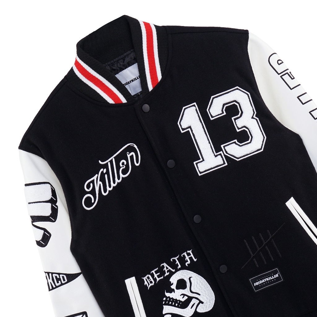 JACKET VARSITY FRIDAY KILLER | DIPPY 13 BLACK