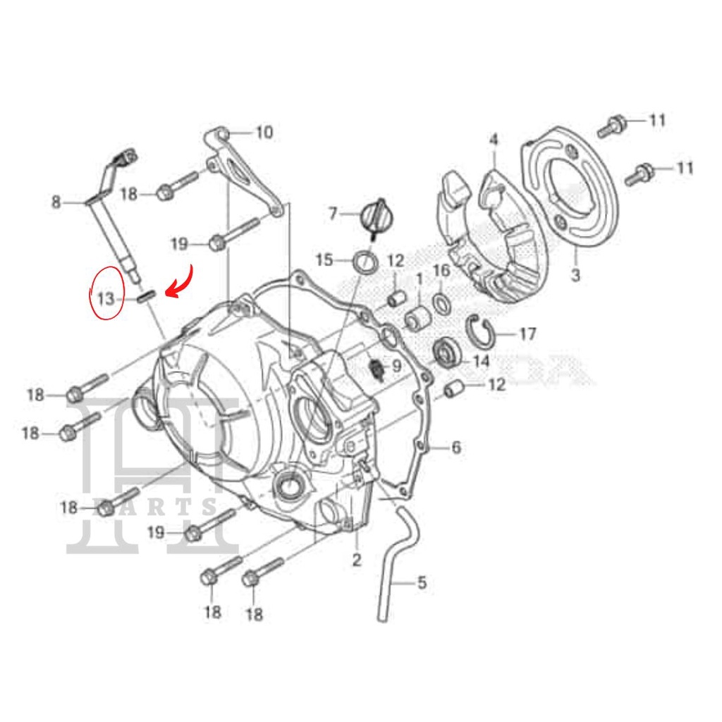 SEAL STUT KOPLING OIL SEAL 12X18X4 SONIC CS1 125 MEGAPRO SUPRA GTR CB CBR CRF 150 VERZA 91202-KSP-911 ASLI ORIGINAL AHM HGP HONDA