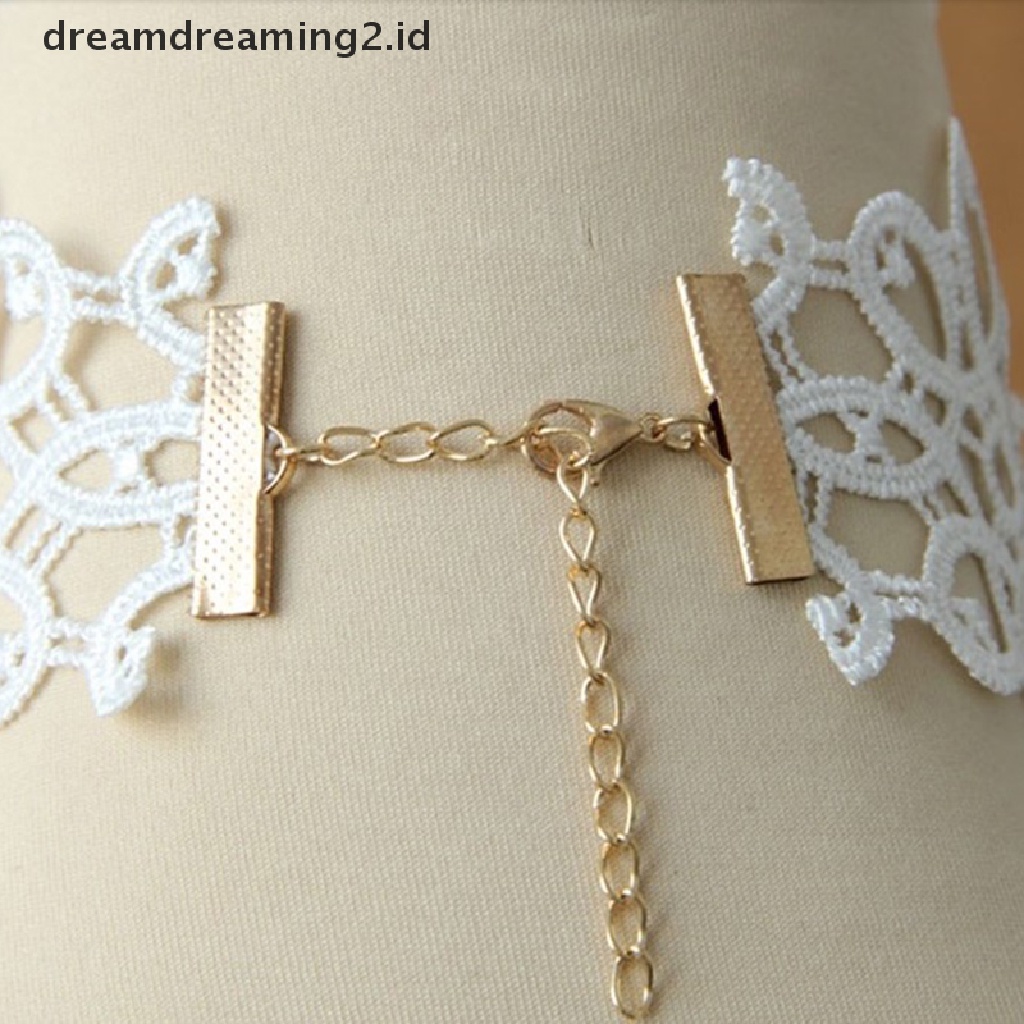 (hot) 1pc Kalung Choker Lace Vintage Untuk Aksesoris Wanita Gothic Jewelry Collar//