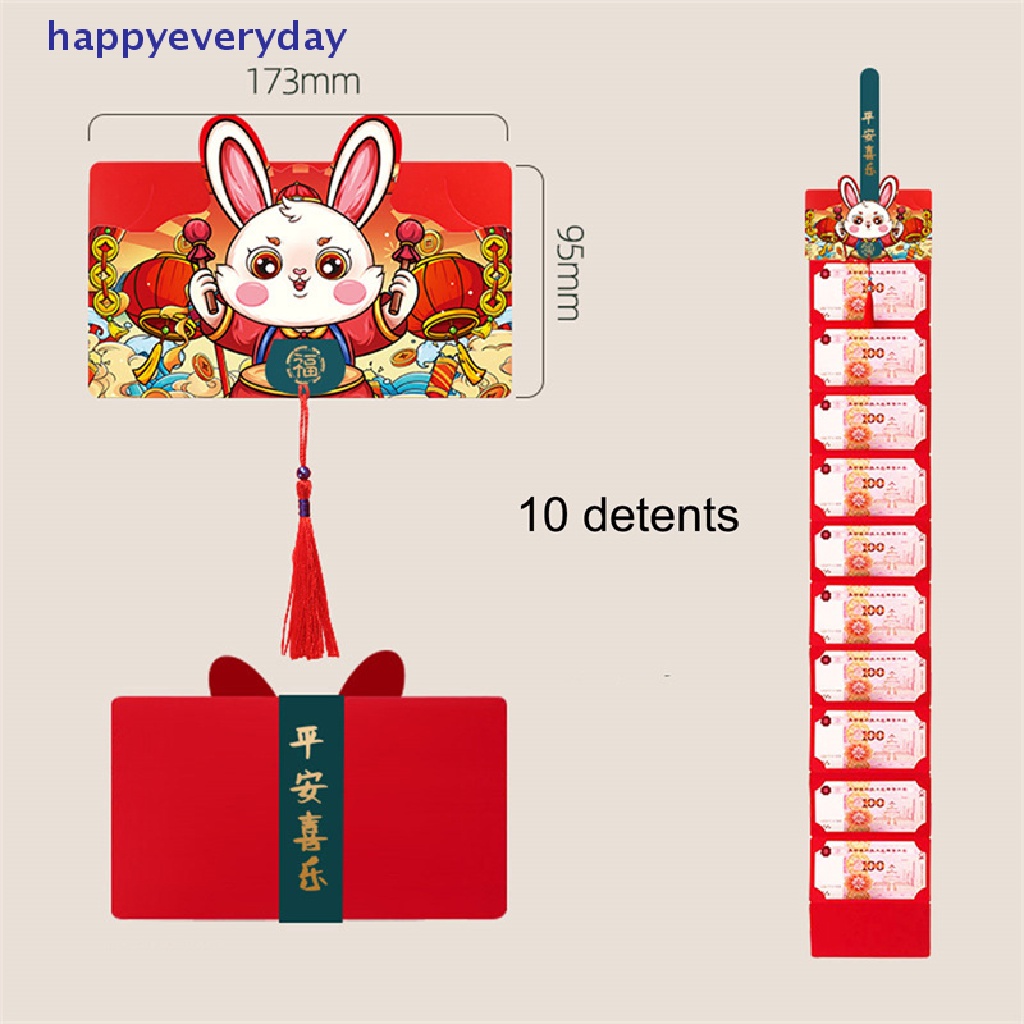 [happy] Amplop Merah Tahun Kelinci Hongbao 2023tahun Baru Festival Musim Semi Chinese Wedding Birthday Amplop Saku Merah Chinese Year Packet [ID]