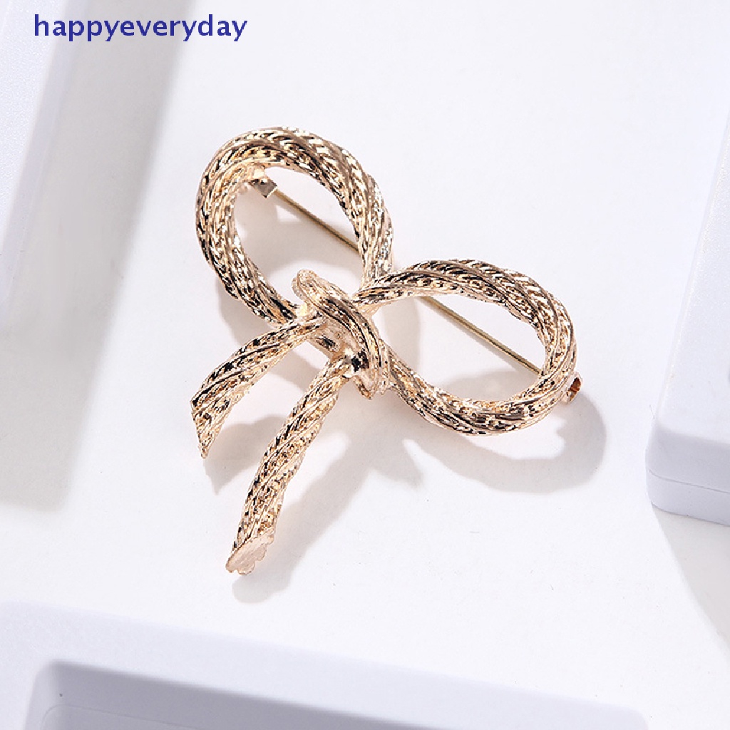 [happy] Fashion Busur Bros Untuk Wanita Ikatan Simpul Bros Pin Safety Lapel Pin Brooch Pernikahan Perhiasan Aksesoris [ID]