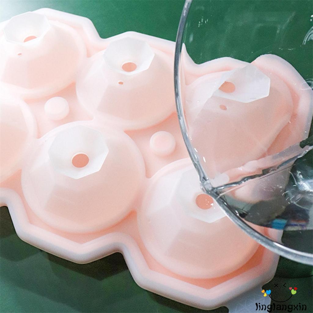 Llx-cetakan Es Silikon, Reusable Washable Rose/Diamond/Cube/Circle Mold Bar Alat Dapur Untuk Whiskey Milk Tea