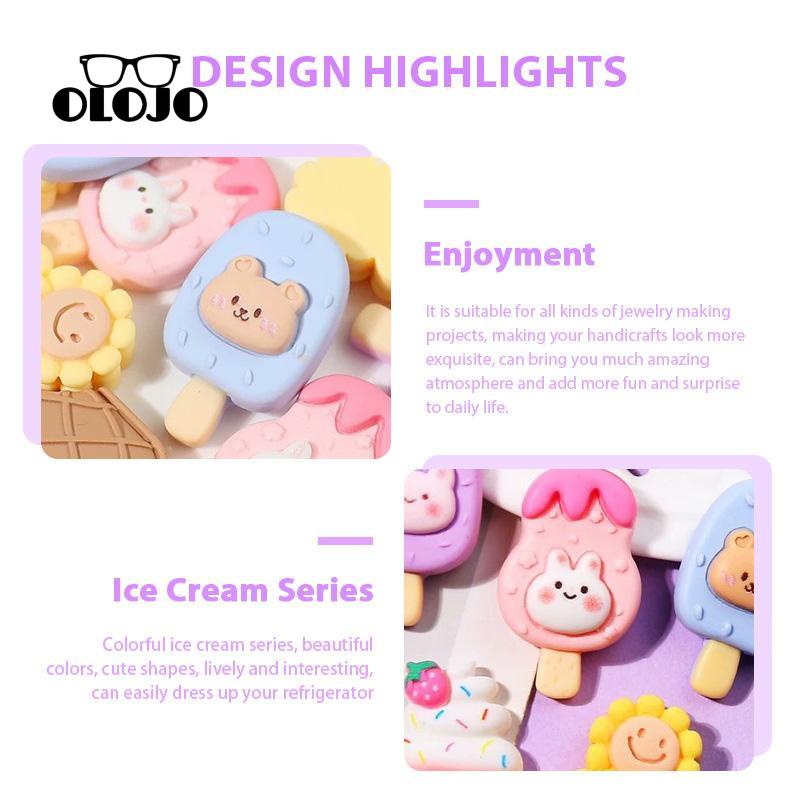 【COD】bentuk es krim Diy Perhiasan Resin Kulkas Aksesoris Cream Lem Phone Case Patch
