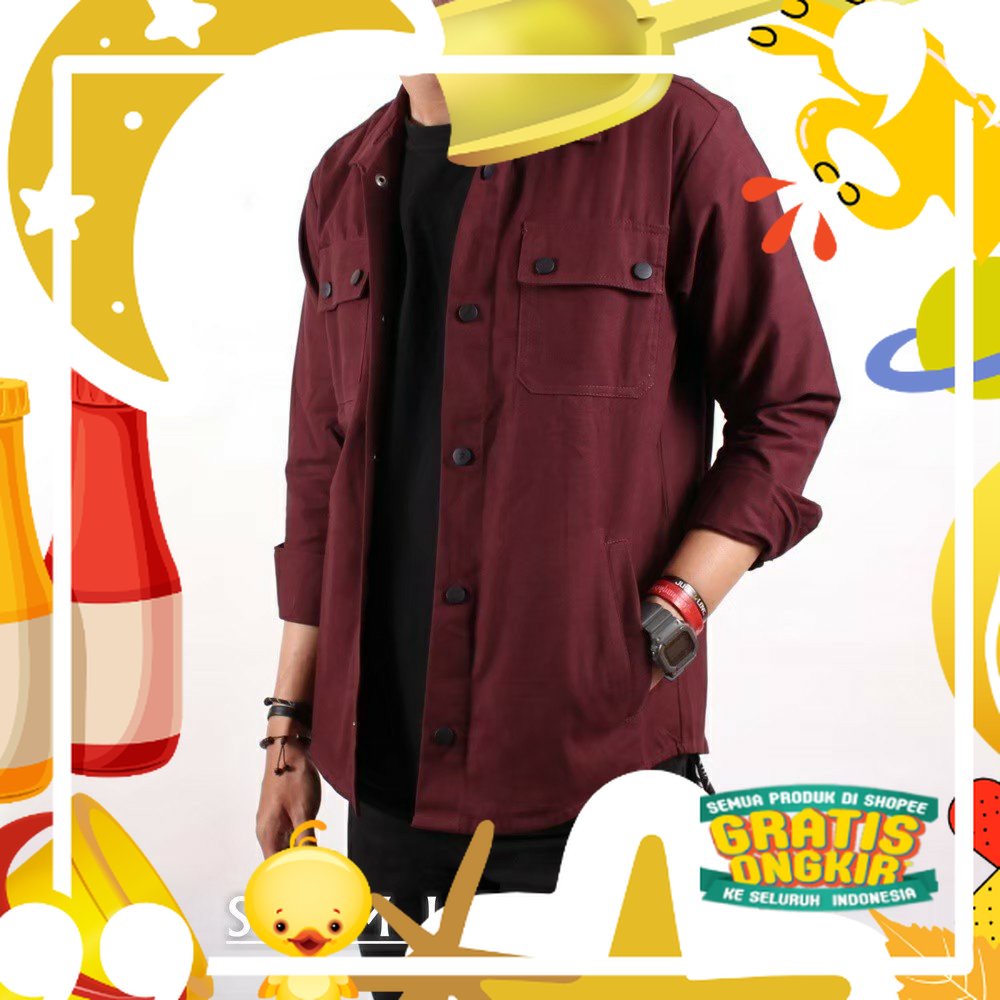 Jaket pria SEMI PARKA | KEMEJA SEMI PARKA PRIA/ bahan enak