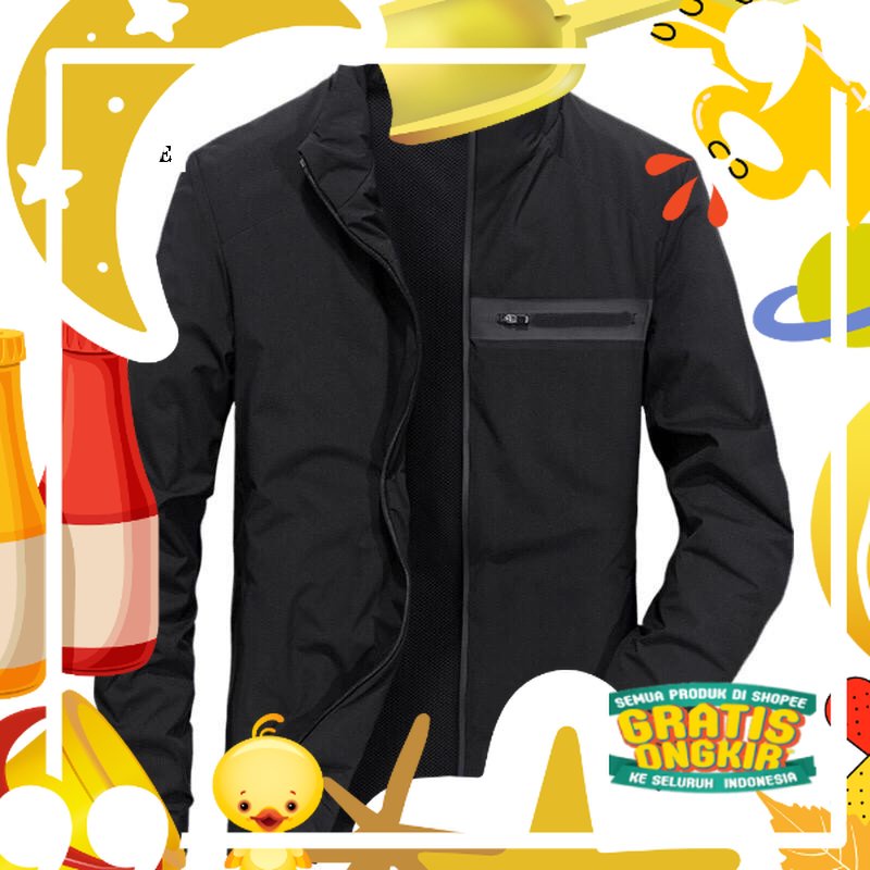100% ORI Jaket Motor Pria Distro Terbaru Jaket Cowok Touring Bahan Tebal Anti Air Dan Angin Jaket Mu