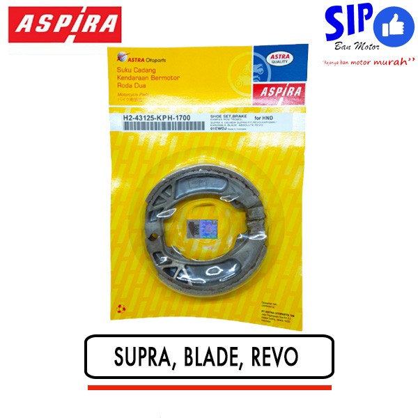 Kampas Rem Belakang Aspira Supra Revo Karisma Blade Pirodo