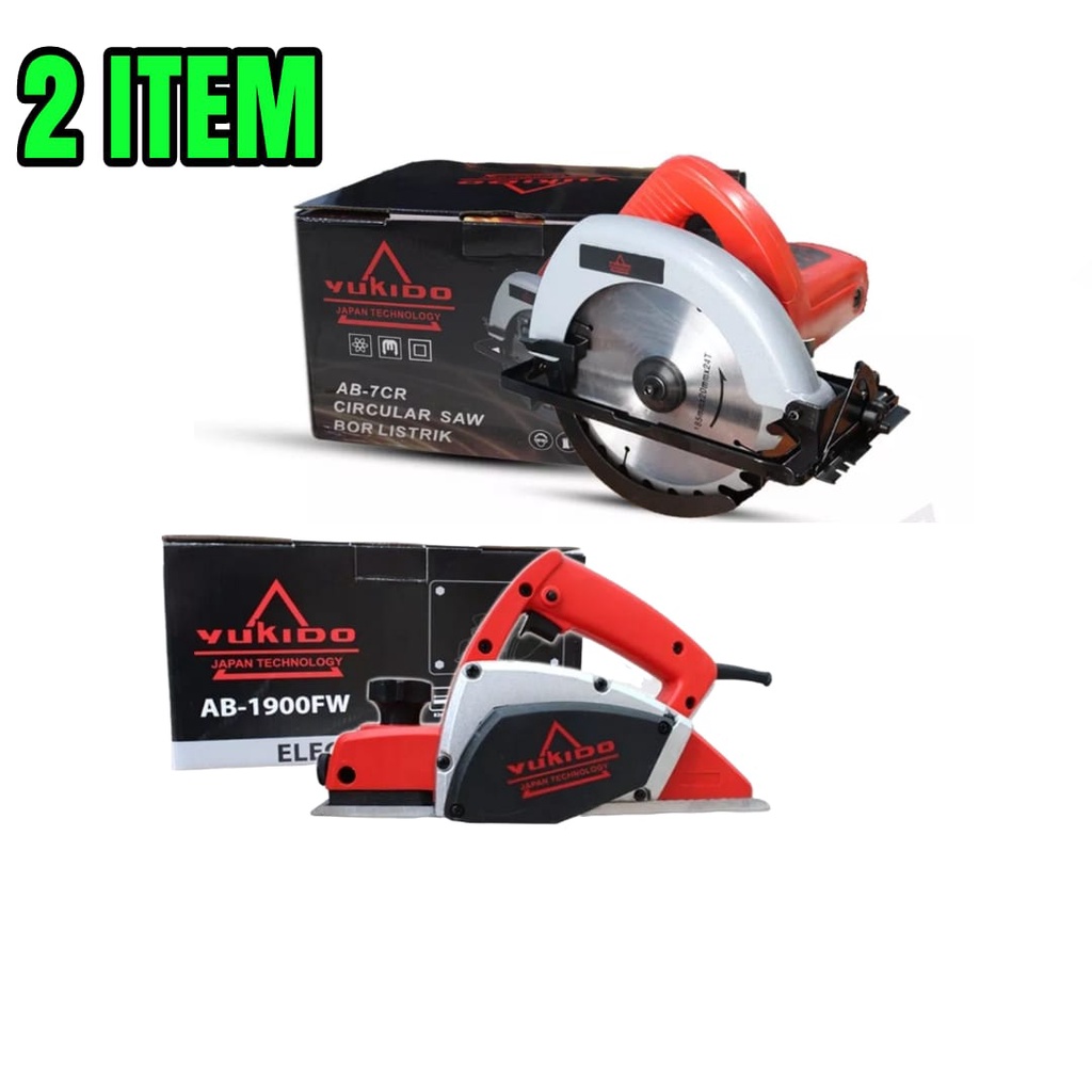 PAKET TUKANG KAYU LENGKAP , CIRCULAR SAW ,BOR 10MM , GERINDA ,PROFIL TRIMMER YUKIDO SATU SET MURAH BY YUKIDO TEKNOLOGI JAPAN