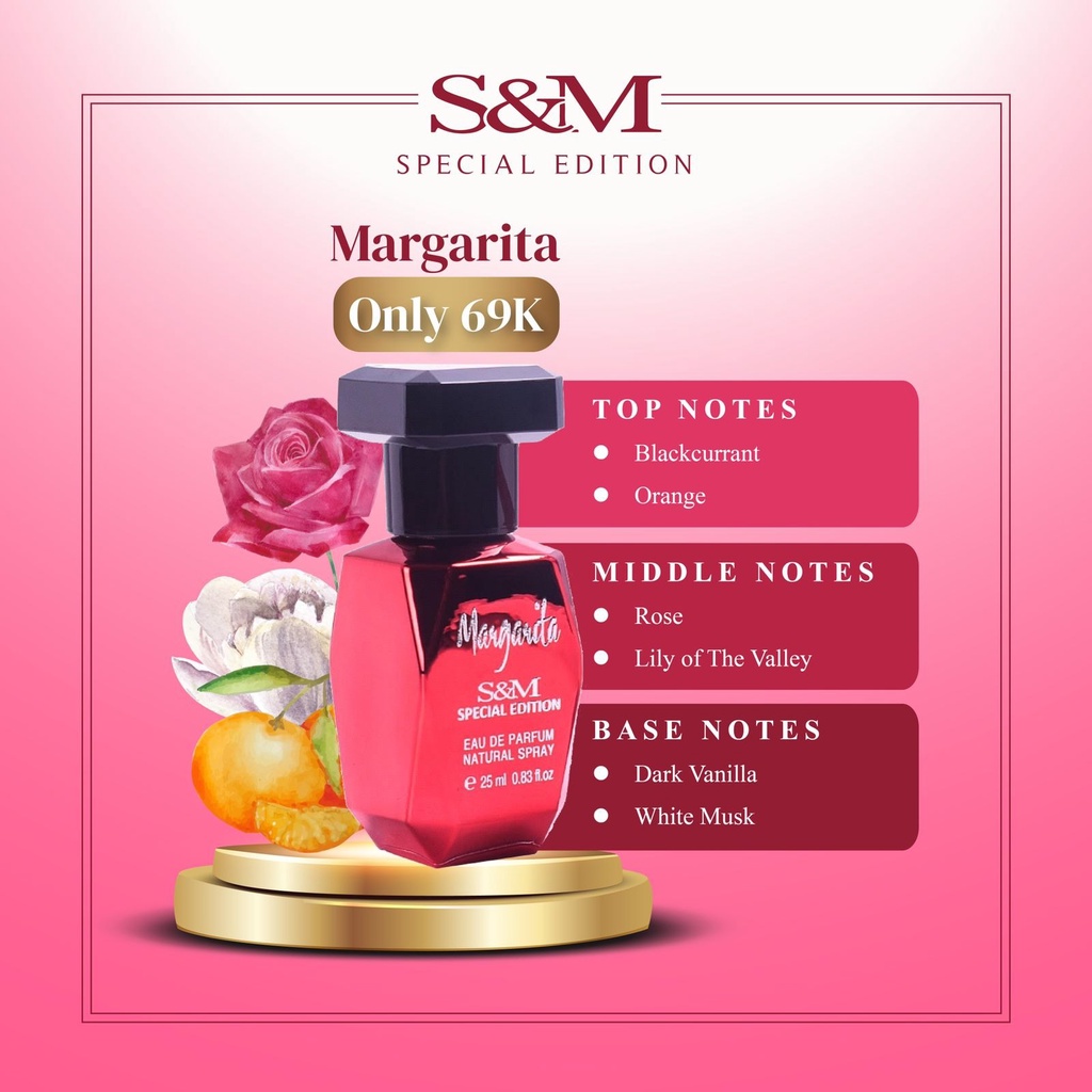 S&amp;M Special Edition Eau De Parfum Natural Spray Margarita 25ml