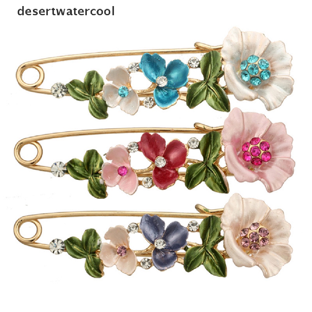 Deid Vintage Alloy Berlian Imitasi Kristal Bunga Pernikahan Pengantin Buket Bros Pin Wanita Martijn