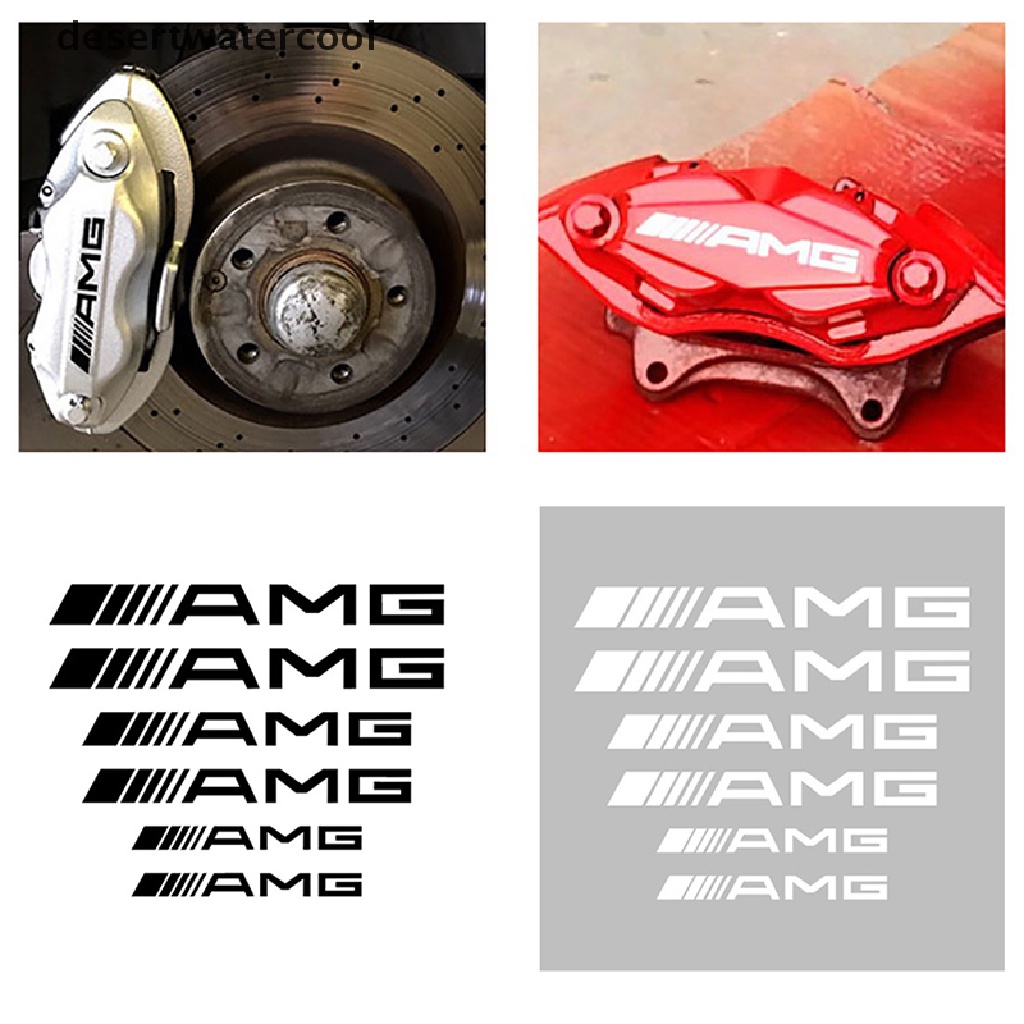 Deid 6PCS Stiker Vinyl Mobil Decal Untuk Kaliper Rem Mercedes AMG Tahan Air Martijn