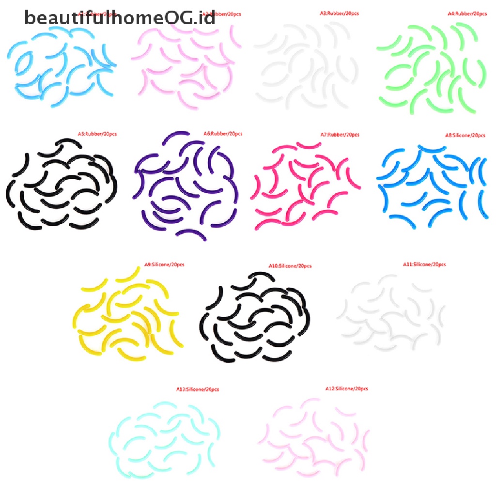 // Lebaran// 20pcs Penjepit Bulu Mata Pengganti Refill Plastik Bantalan Karet Alat Penjepit Bulu Mata **