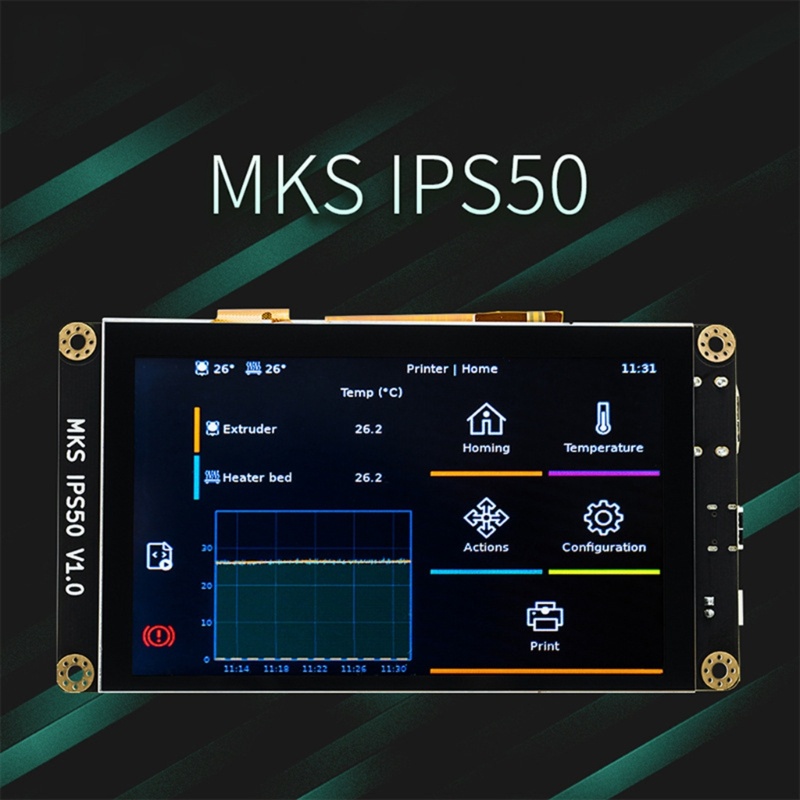 Zzz Untuk Makerbase MKS IPS50 5Inch Capacitive Screen Support Klipper Layar LCD USB TypeC MKS SKIPR MKS PI