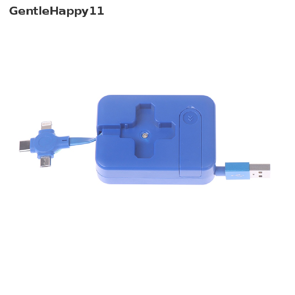 Gentlehappy Kabel Data 3in1 Telepon Yang Dapat Ditarik Micro USB TYPE-C Fast Charging Cable id