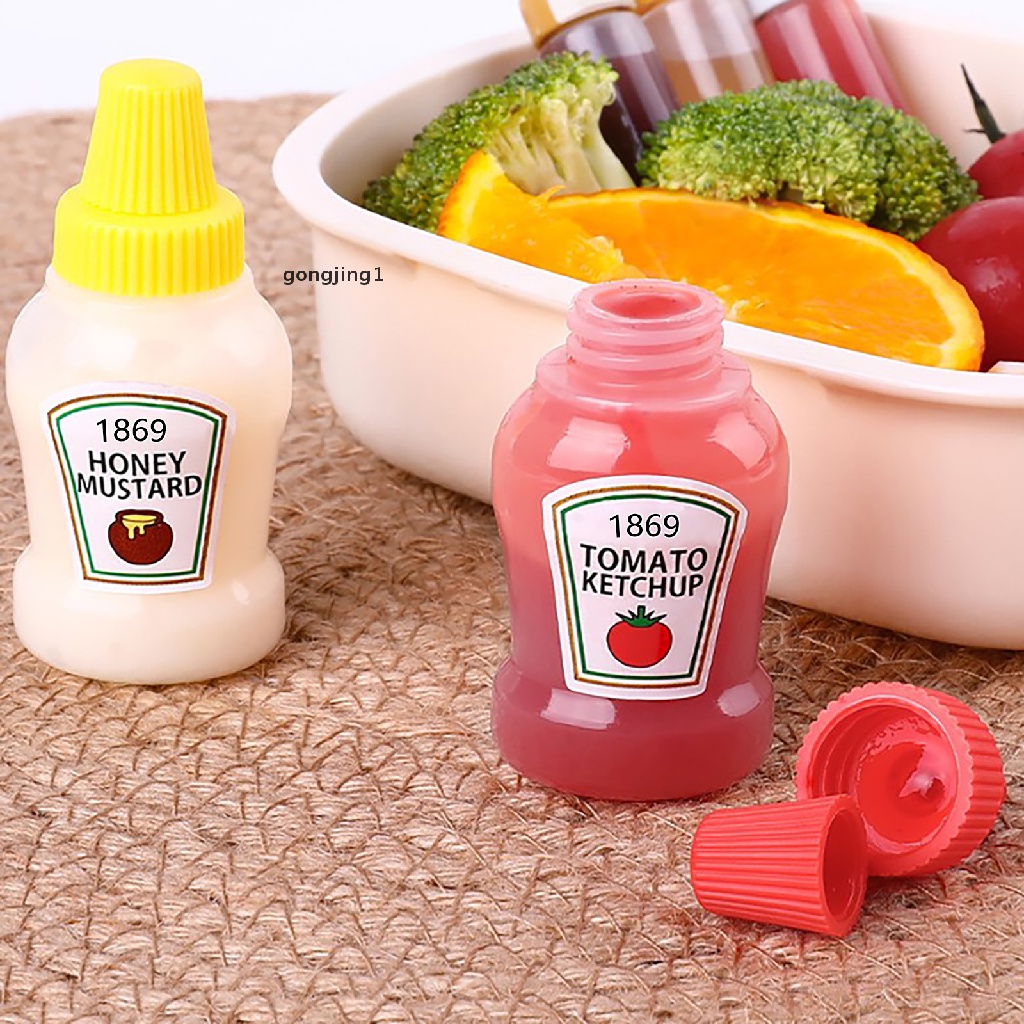 GGG Mini Condiment Sauce Bottle Small Containers Lovely Cat Dog Bento Bottles Lunch ID