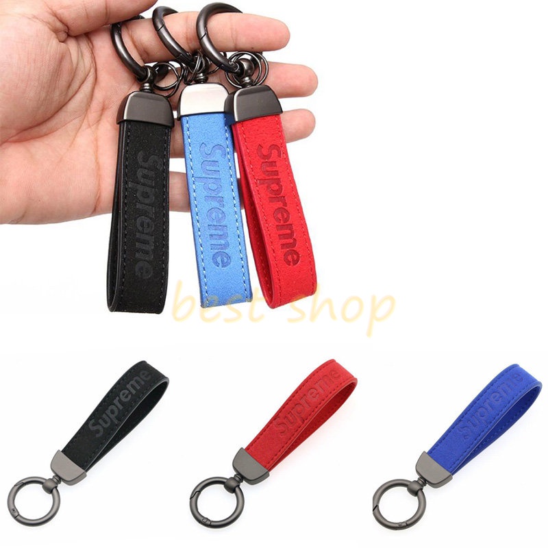 Gantungan Kunci Mobil Kulit Key Lanyard Car Strap Remote Keychain Holder Trend Supreme