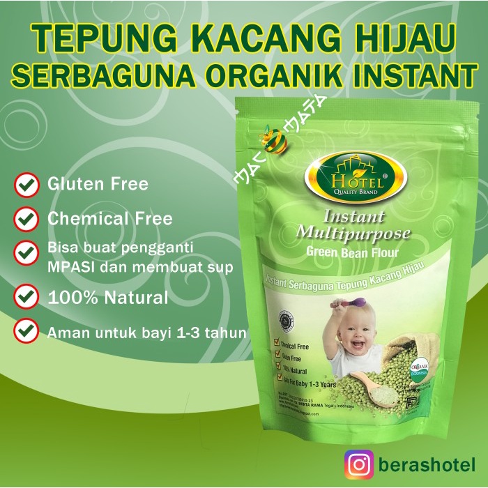 

Tepung Kacang Hijau Organik HOTEL 120gr