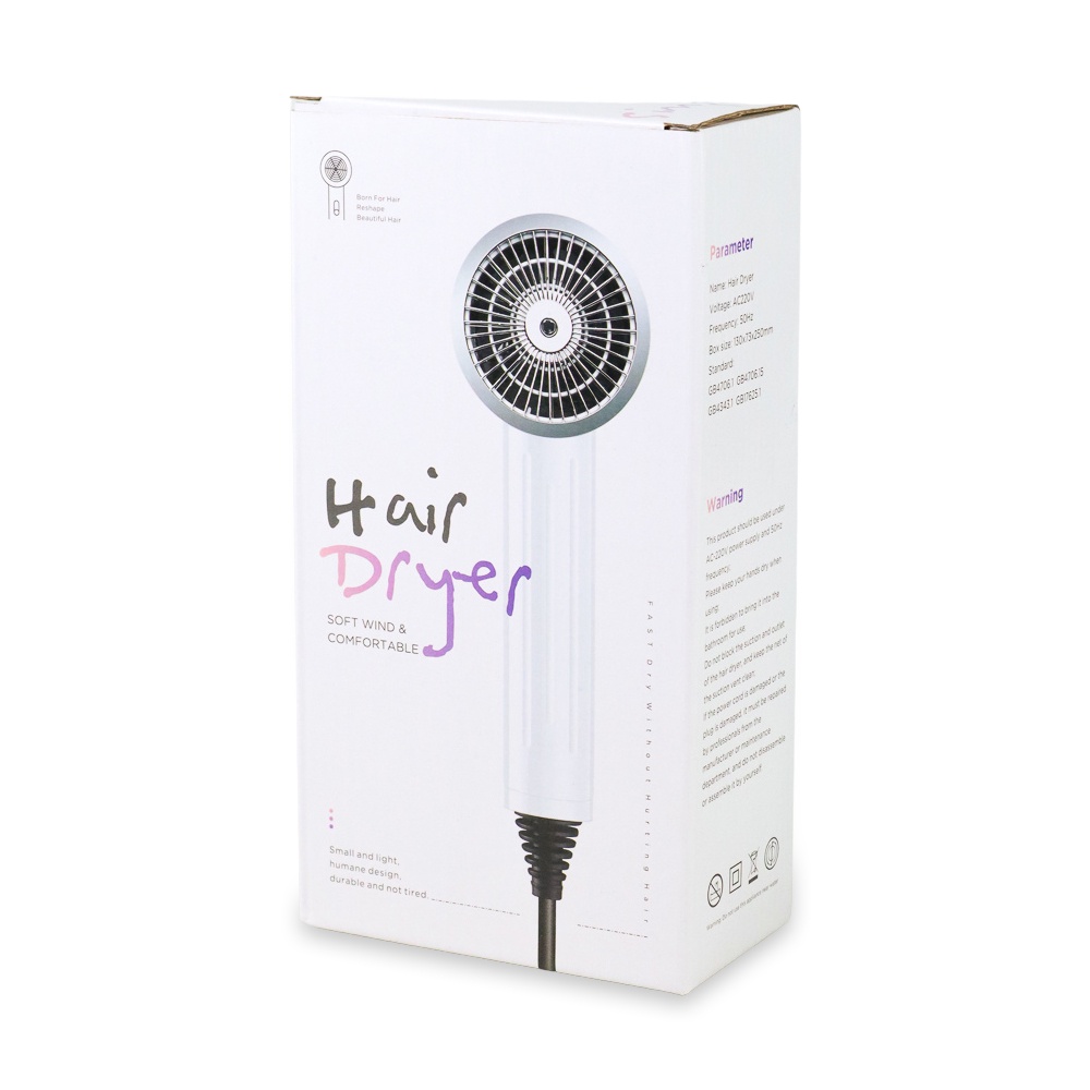 Aokitec Pengering Rambut Hair Dryer Quick Dry Blower - 02 - White