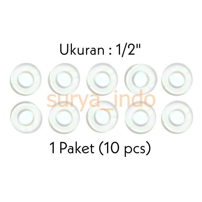 SEAL KARET SELANG 1/2&quot; BENING 10 PCS KARET SELANG SHOWER / FLEKSIBEL