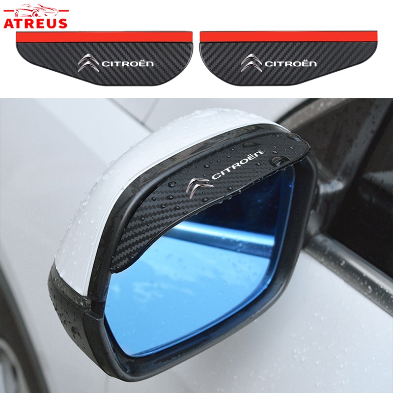 2pcs Citroen Serat Karbon Kaca Spion Mobil Hujan Alis Rainproof Cover Untuk Citroen c3 c4 c5