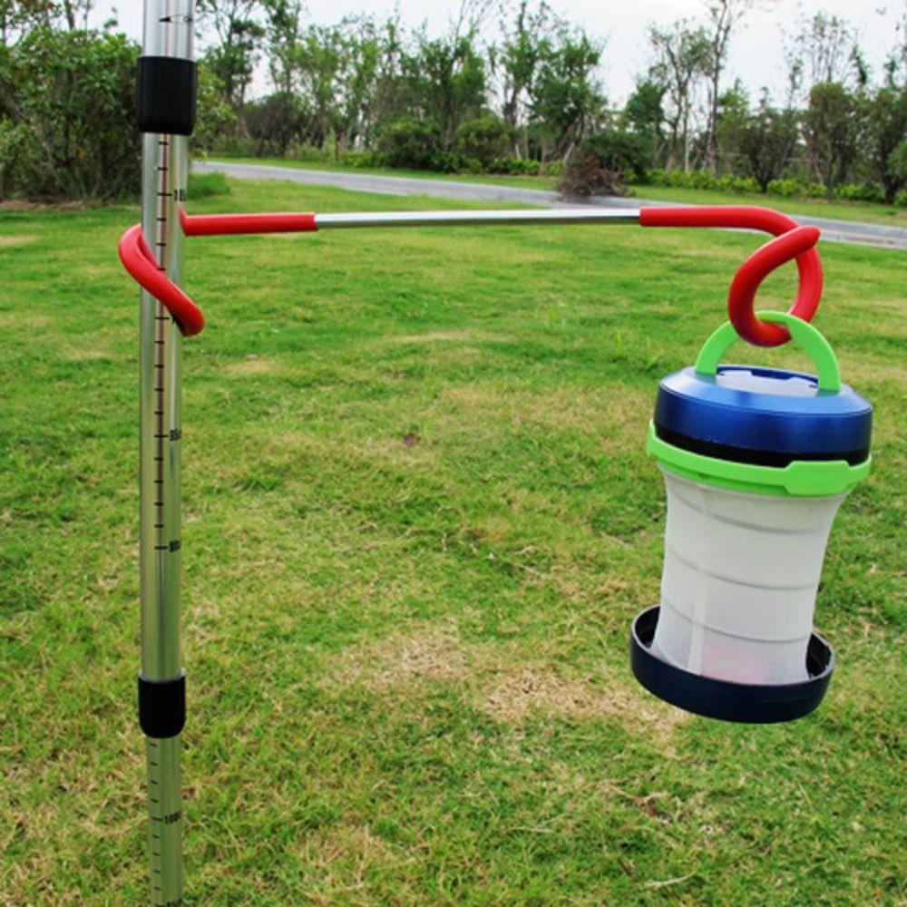 Lanfy Stand Holder Hooks Pole Hooks Stainless Steel Gantungan Lampu Pancing Kait Lampu Klip Gantung Anti Selip Bentuk S Rak Gantungan Lampu Gantungan Lentera Gantungan Camping Hook Hanger