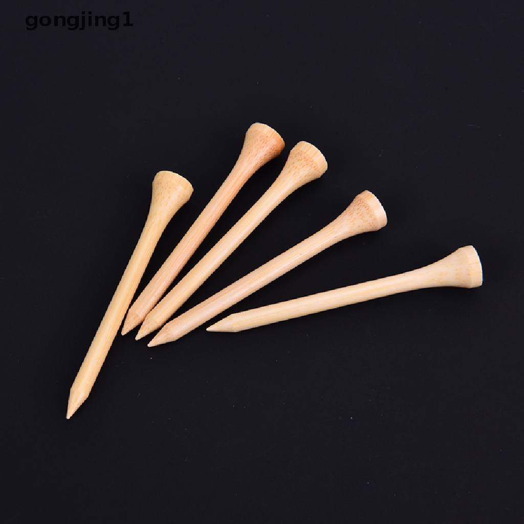 Ggg 100Pcs/Set Tee Golf Bamboo Tee Tempat Bola Golf 4ukuran Lebih Kuat Dari Tee Kayu ID