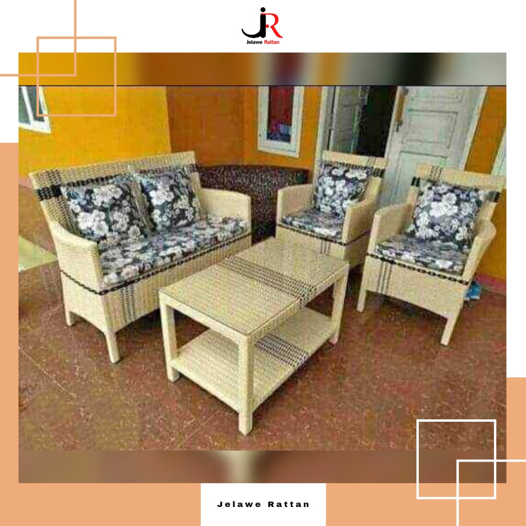 Kursi Tamu Sofa Hawai Rotan Sintetis
