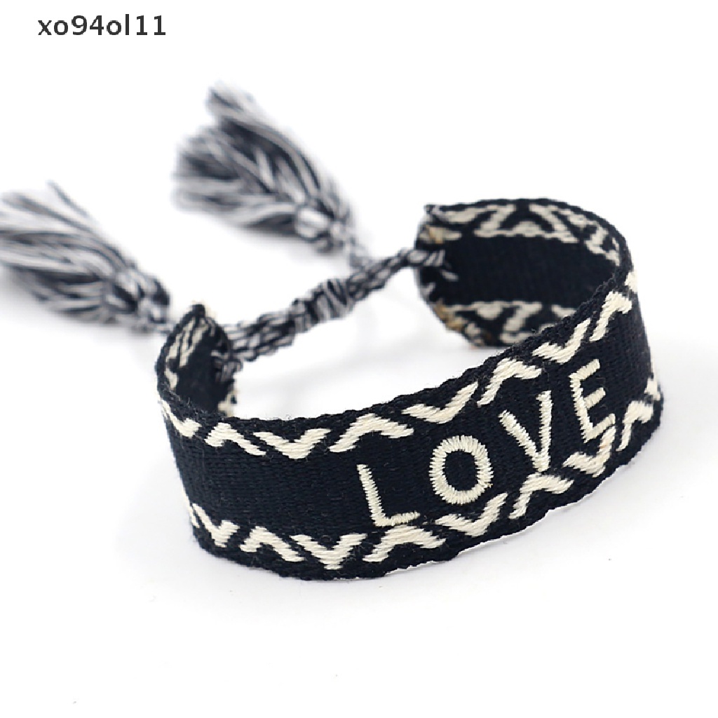 Xo Bohemia Bordir Anyaman Gelang Rumbai Untuk Wanita Handmade Adjustable Rope OL