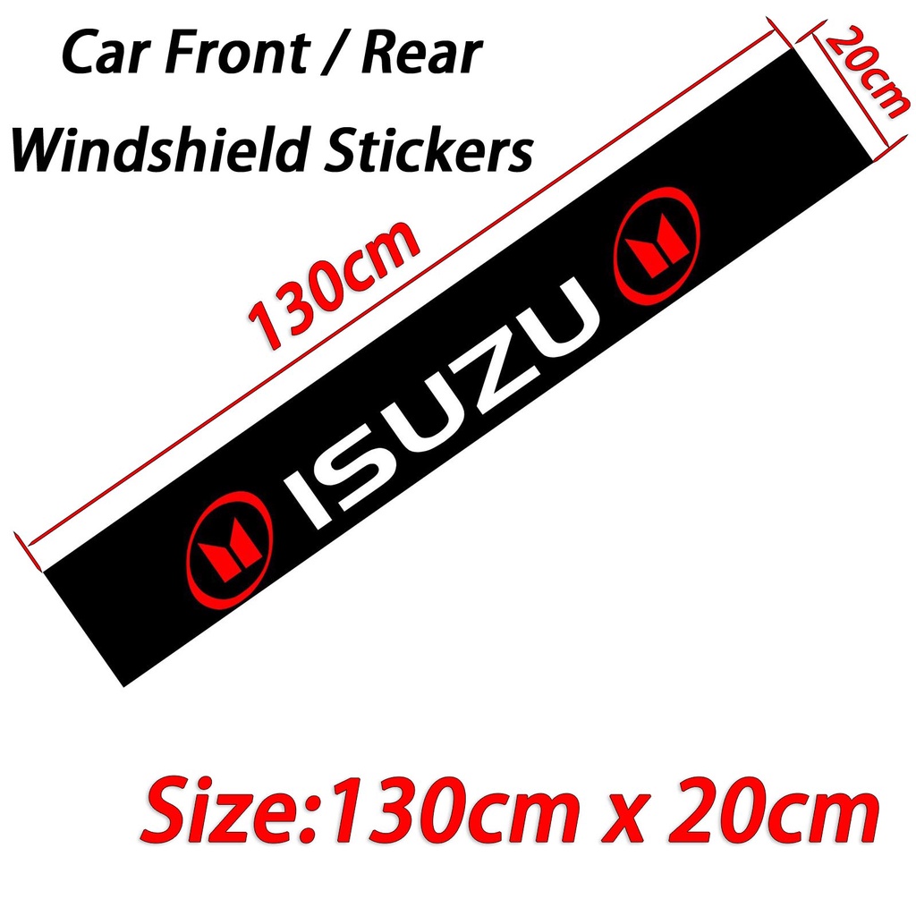 Sticker Kaca Depan Mobil Sticker Hitam Stiker Hias Untuk Aksesoris ISUZU D-Max MU-X Dmax MuX