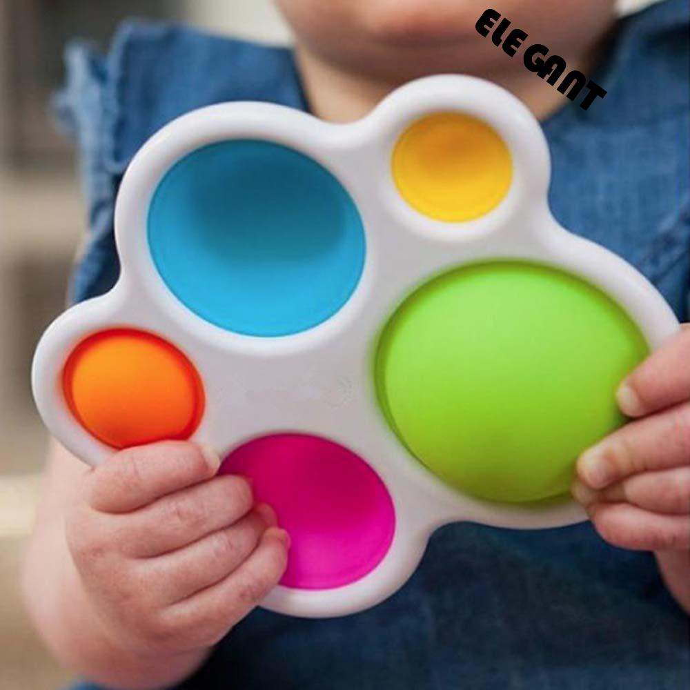 [Elegan] Mainan Bayi Colorful Rattle Montessori Fidget Toys